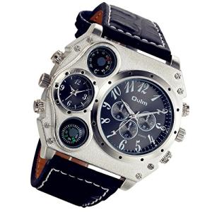 Lancardo Steampunk Dual Time Zone Big Face Watch