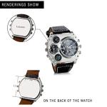 Lancardo Steampunk Dual Time Zone Big Face Watch
