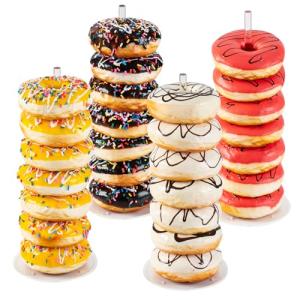 HENABLE 4PCS Acrylic Donut Display Stand Set