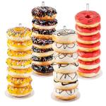 HENABLE 4PCS Acrylic Donut Display Stand Set