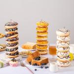 HENABLE 4PCS Acrylic Donut Display Stand Set