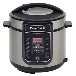 Megachef 6-Quart Digital Pressure Cooker, Silver
