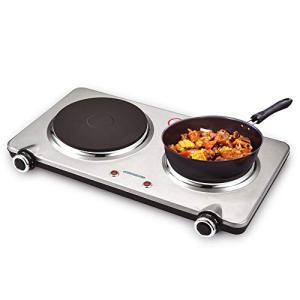 GIVENEU Double Burner Electric Hot Plate, 1800W