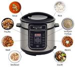 Megachef 6-Quart Digital Pressure Cooker, Silver
