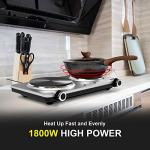 GIVENEU Double Burner Electric Hot Plate, 1800W