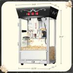 8oz Black Popcorn Machine with Accessories