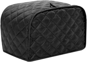 Black Quilted Toaster Cover for Four Slices