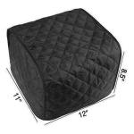 Black Quilted Toaster Cover for Four Slices