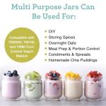 Euro Cuisine 8-Pack Glass Yogurt Jars