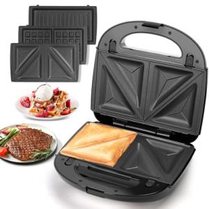 Aigostar 3-in-1 Sandwich Maker and Waffle Press