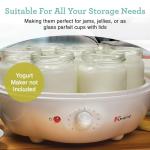 Euro Cuisine 8-Pack Glass Yogurt Jars