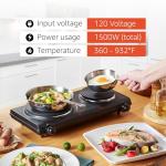 Elite Gourmet Electric Double Burner Hot Plate