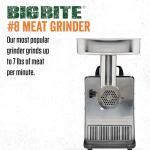 LEM BigBite #8 Stainless Steel Electric Meat Grinder