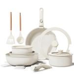 Bazova 17-Piece Healthy Nonstick Cookware Set