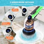 Cordless Electric Spin Scrubber with 8 Brush Heads