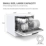 COMFEE’ Portable Mini Dishwasher with 8 Wash Programs