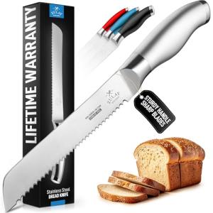 Zulay Kitchen 8-Inch Ultra Sharp Bread Knife