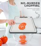 Double-Sided Stainless Steel & Wheat Straw Cutting Board