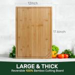 Extra Large Bamboo Cutting Board with Juice Groove