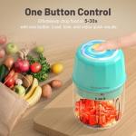 Cordless Mini Food Processor with Stainless Steel Blade