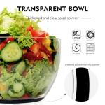 One-Handed Salad Spinner with Brake Button - Black