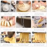 ISILER 2-in-1 Pasta Maker with Adjustable Thickness