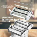 ISILER 2-in-1 Pasta Maker with Adjustable Thickness