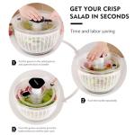 One-Handed Salad Spinner with Brake Button - Black
