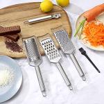 Stainless Steel Cheese Grater Set with Peeler & Slicer