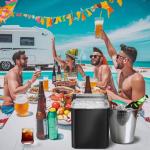 Portable Self-Cleaning Countertop Ice Maker, 9 Cubes