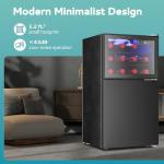 Compact Double Door Mini Fridge with Freezer
