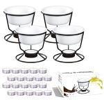 Luvan 4-Piece Fondue Set with Tealight Candles