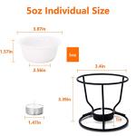 Luvan 4-Piece Fondue Set with Tealight Candles