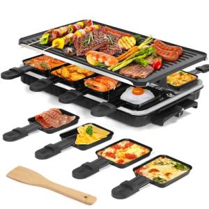 Electric Smokeless Raclette Grill for Family Fun