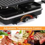 Electric Smokeless Raclette Grill for Family Fun