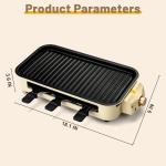 Pukomc 2-in-1 Electric Indoor Grill with Non-Stick Plate