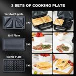 Samoris 3-in-1 Indoor Sandwich and Waffle Maker