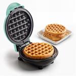 Elite Gourmet Mini Nonstick Waffle Maker, Mint