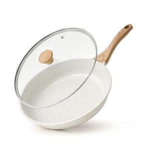 SENSARTE Nonstick Ceramic Frying Pan with Lid