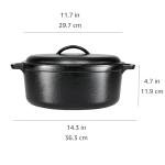 Amazon Basics 7-Quart Pre-Seasoned Cast Iron Dutch Oven
