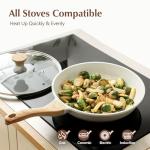 SENSARTE Nonstick Ceramic Frying Pan with Lid