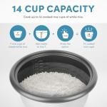 14-Cup Rice Cooker and Food Steamer, Red