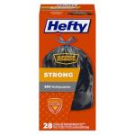 Hefty Strong 30 Gallon Black Trash Bags, 28 Count