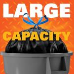 Hefty Strong 30 Gallon Black Trash Bags, 28 Count