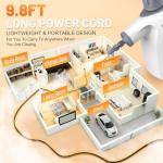 Handheld Pressurized Steam Cleaner with 11 Accessories