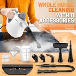 Handheld Pressurized Steam Cleaner with 11 Accessories