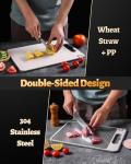 Large Non-Slip Stainless Steel Cutting Board