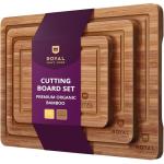 Bamboo Cutting Board Set with Juice Groove - 3 Pcs