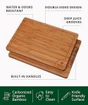 Bamboo Cutting Board Set with Juice Groove - 3 Pcs