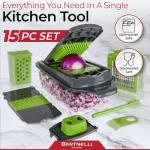 Bartnelli 15-Piece Vegetable Chopper and Slicer